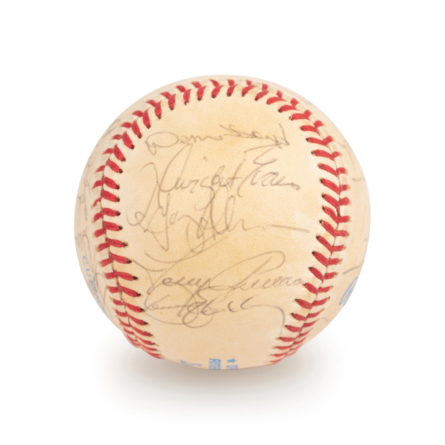 A 1983 Boston Red Sox Team Signed Autograph Baseball with 25 Signatures (Beckett Authentication Services Letter BAS Certified),
