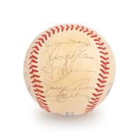A 1983 Boston Red Sox Team Signed Autograph Baseball with 25 Signatures (Beckett Authentication Services Letter BAS Certified),