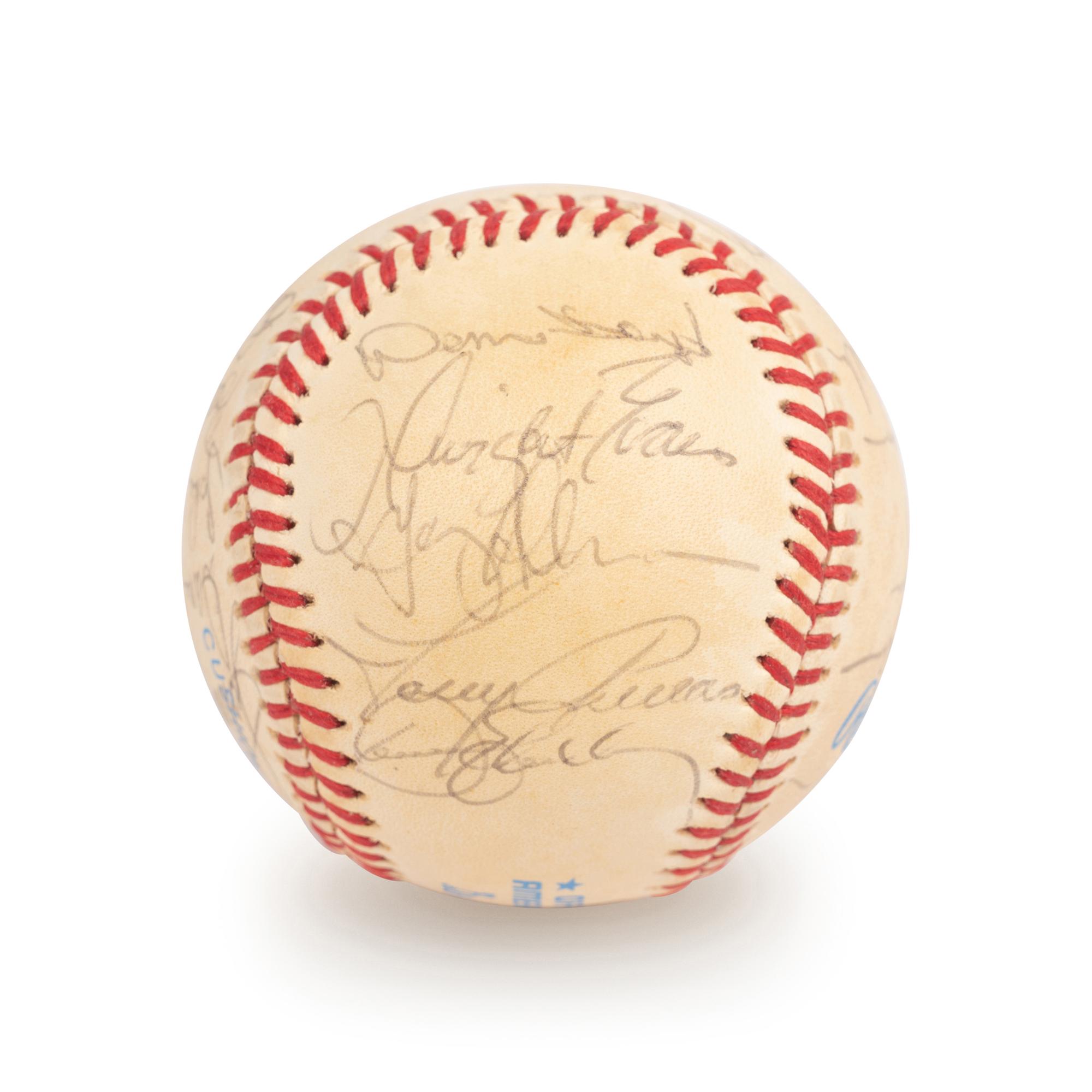 A 1983 Boston Red Sox Team Signed Autograph Baseball with 25 Signatures (Beckett Authentication Services Letter BAS Certified),