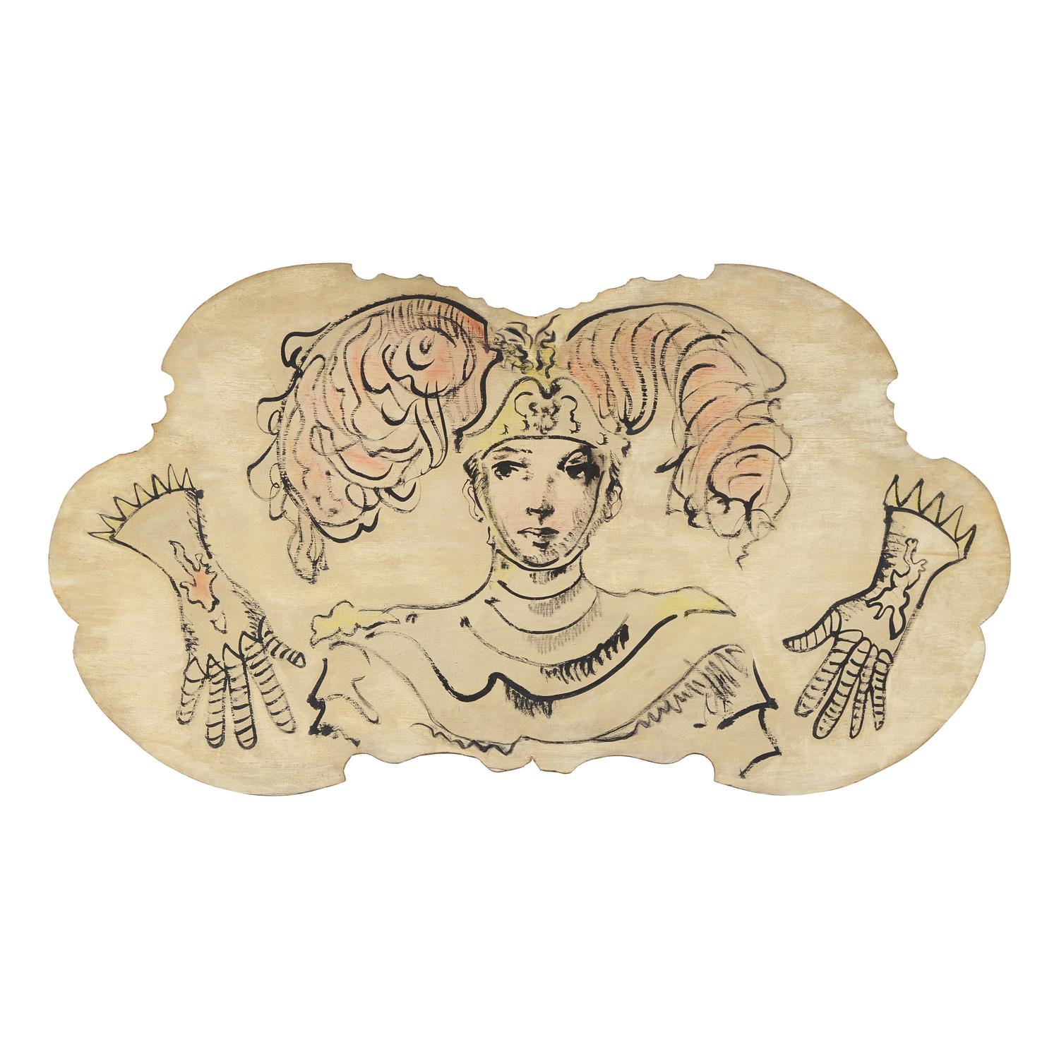 Christian Bérard (French, 1902–1949) — Pair of Cartouches for the "Bal du Panache" held at the Maison de L'Amérique Latine, Paris , 1947