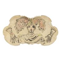 Christian Bérard (French, 1902–1949) — Pair of Cartouches for the "Bal du Panache" held at the Maison de L'Amérique Latine, Paris , 1947