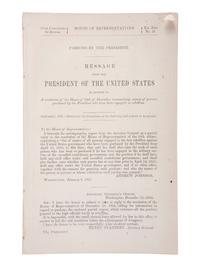 [CIVIL WAR] JOHNSON, Andrew (1808-1875). Partly-printed Presidential pardon stamp-signed by Johnson.