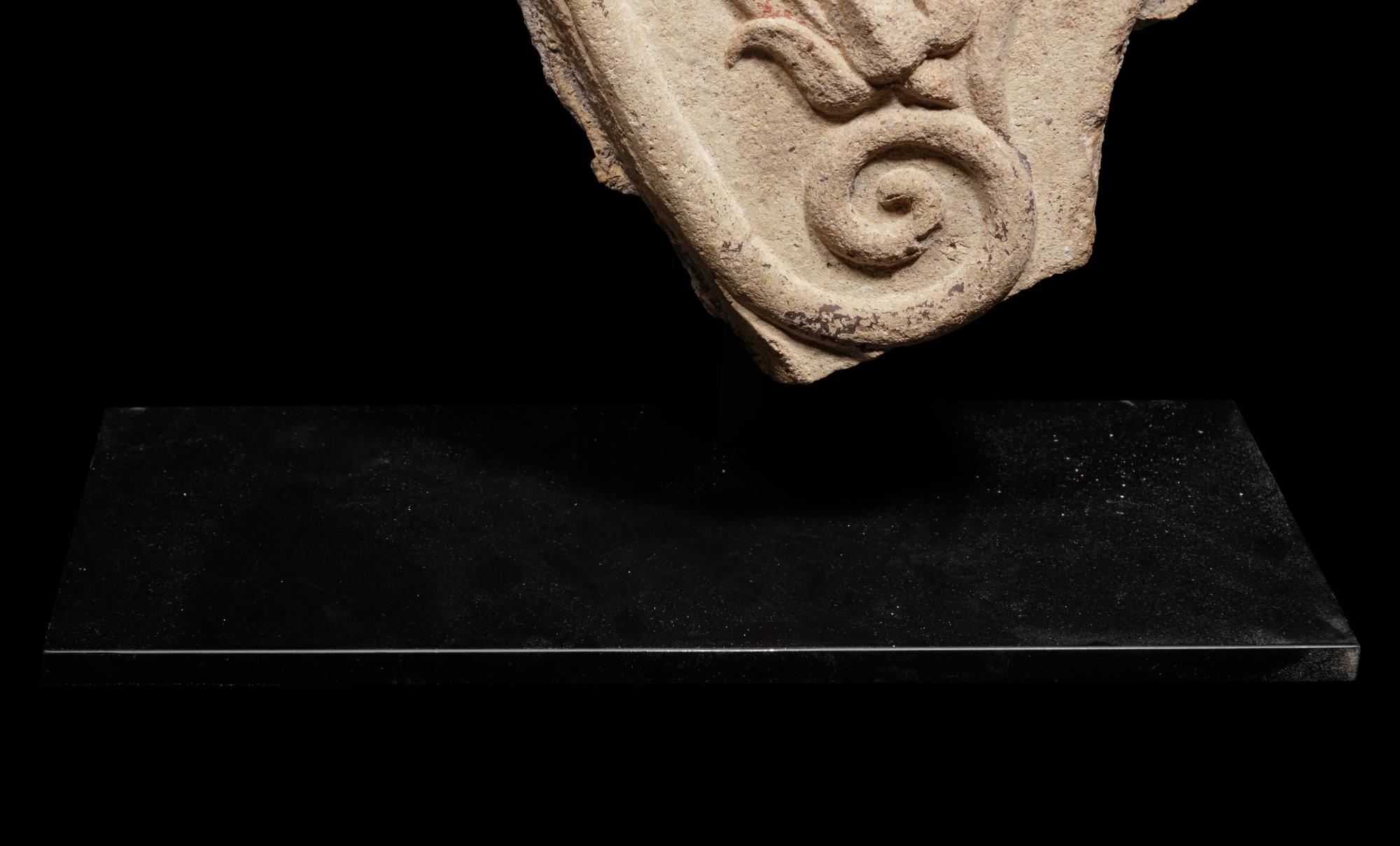 An Etruscan Painted Terracotta Relief Fragment