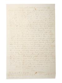 [CIVIL WAR - NAVY]. WILBUR, H.P. Autograph letter signed ("H.P. Wilbur") to a "Mr. Hyde." "Young's Point Near Vicksburg," 27 March 1863.