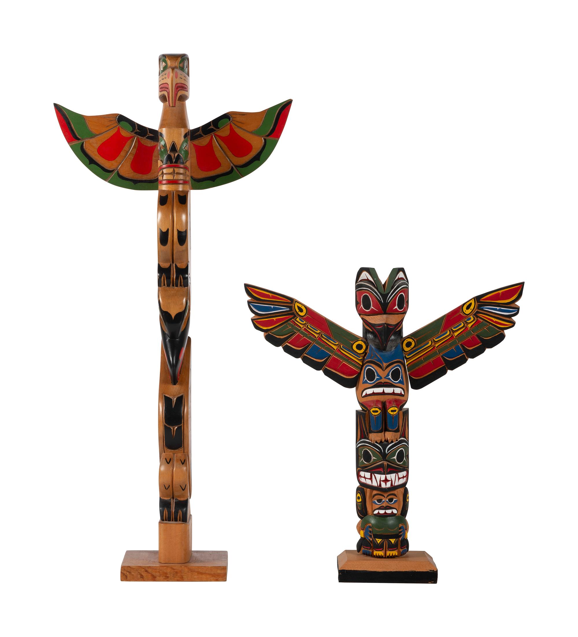Northwest Coast Model Totem Poles