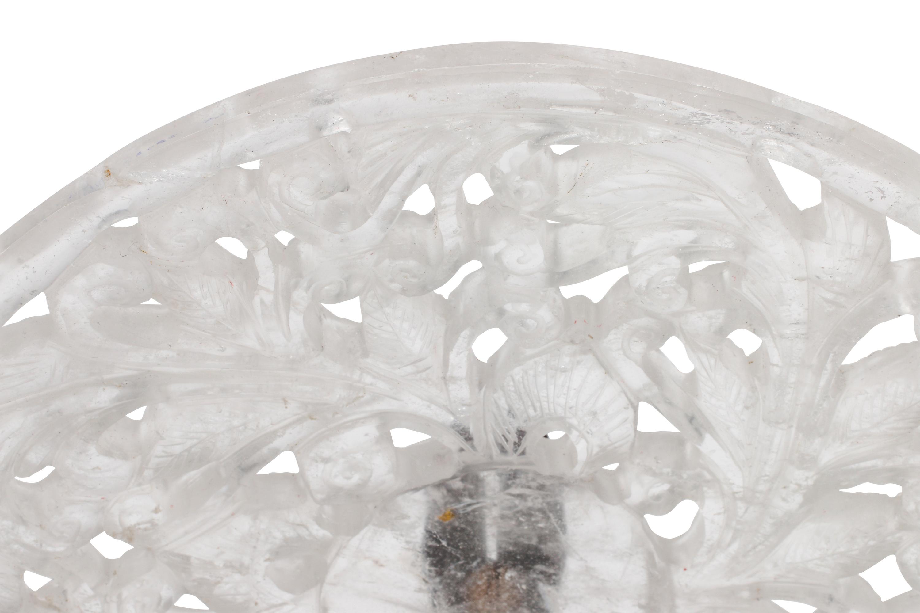 An Italian Carved Openwork Rock Crystal Plate