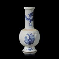A Chinese Blue and White Porcelain ' Bogu ' Vase, Kangxi Period 清康熙 青花博古圖賞瓶