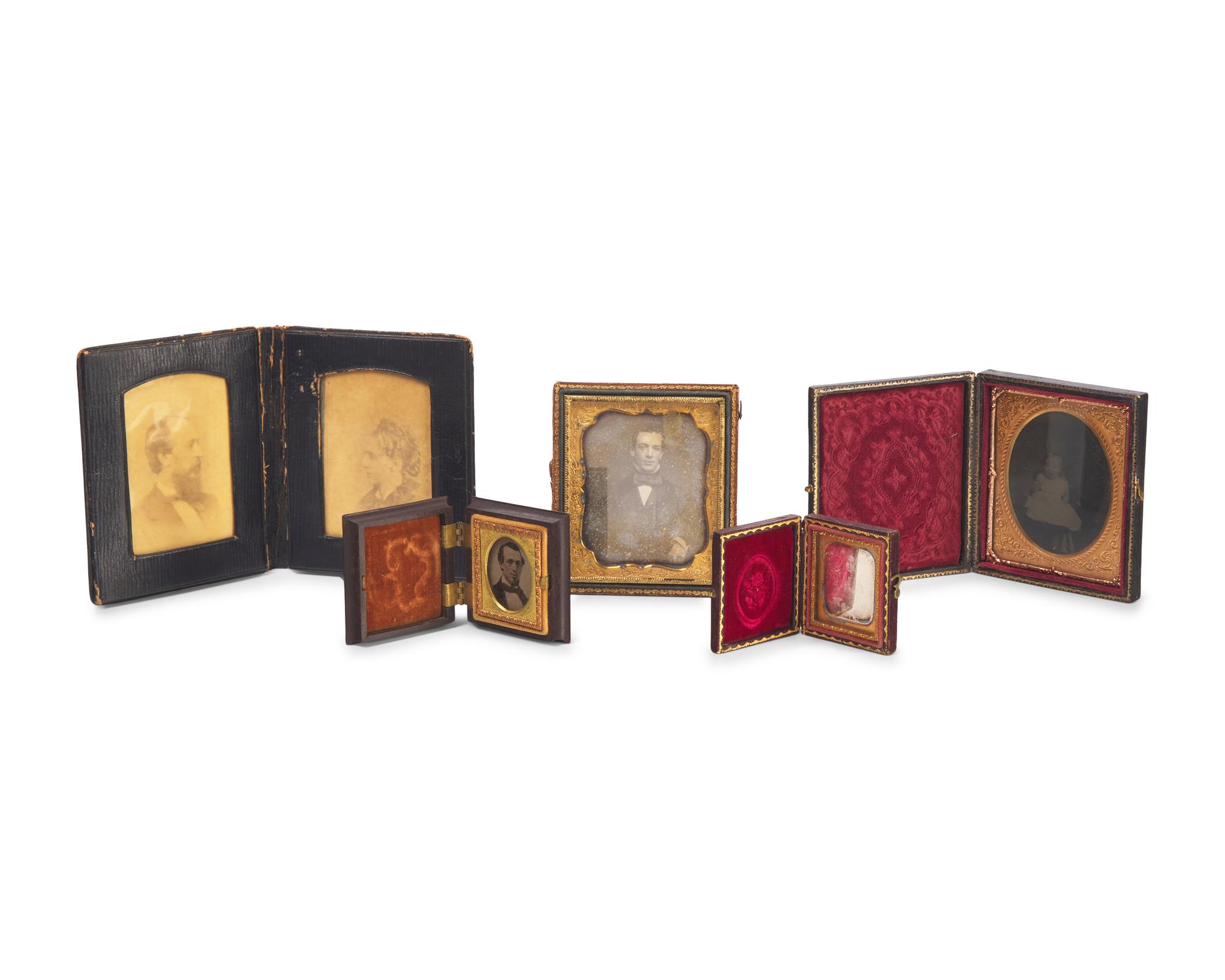 An Assorted Collection of Daguerreotypes, Tintypes, Ambrotype, and Lantern Slide Plates of Sayre Family Interest