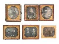 [EARLY PHOTOGRAPHY]. 16 sixth plate daguerreotype portraits of affectionately posed couples.
