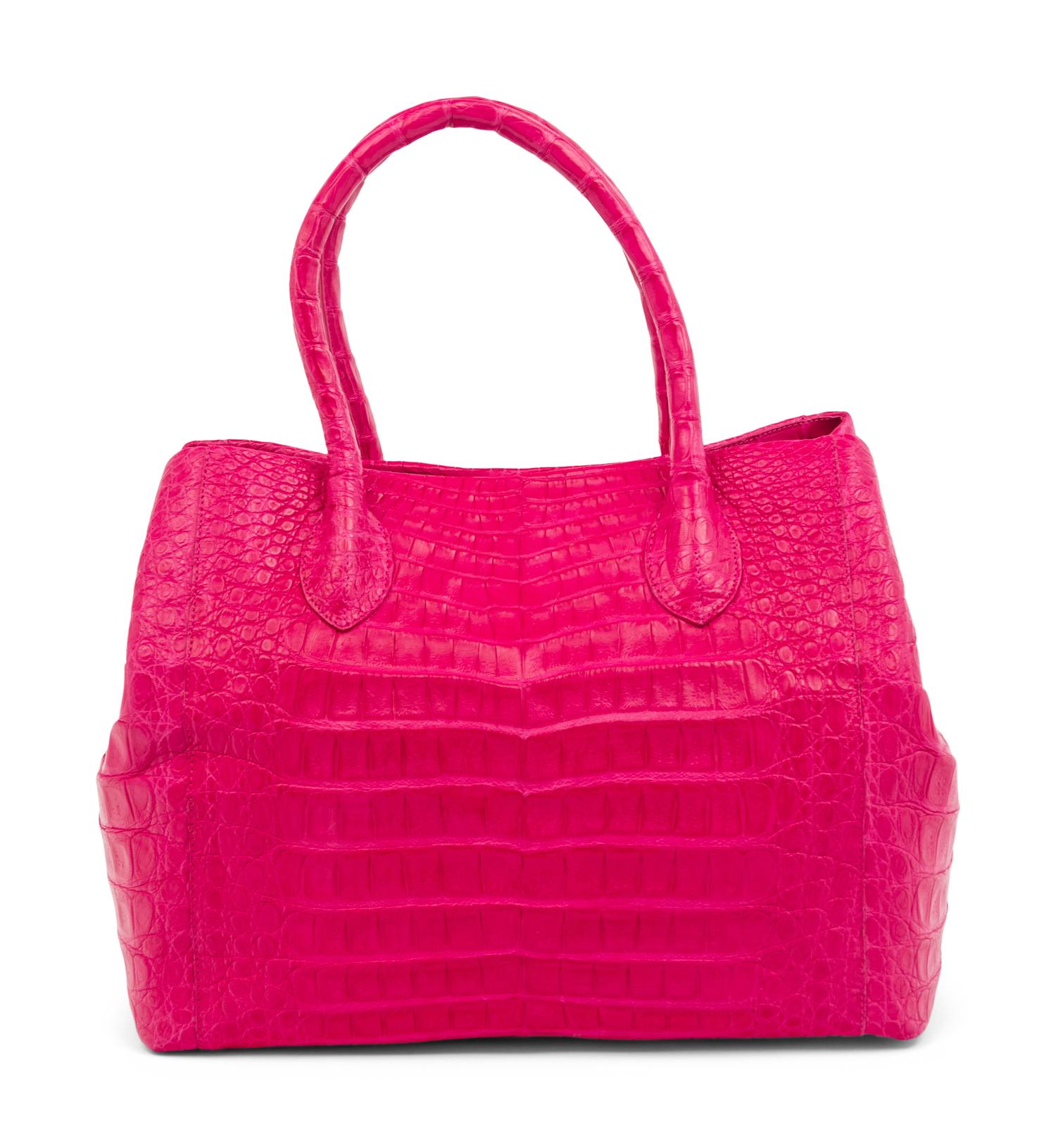 Nancy Gonzalez Hot Pink Crocodile Tote Bag