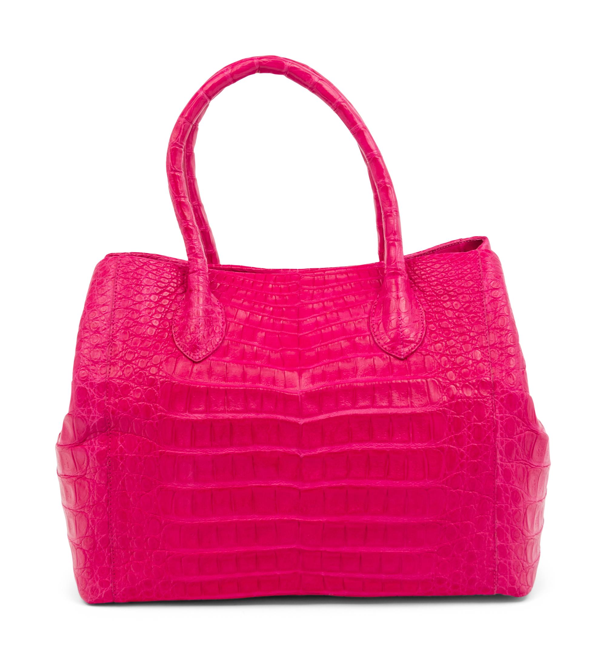 Nancy Gonzalez Hot Pink Crocodile Tote Bag