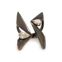 Etho Maria, Diamond and Blackened Gold Ring
