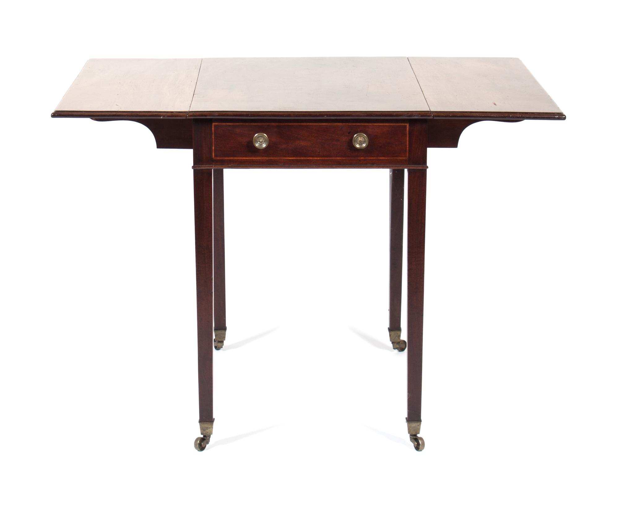 An English Pembroke Table Height 28 1/2 x width(closed) 20 x depth 30 inches.