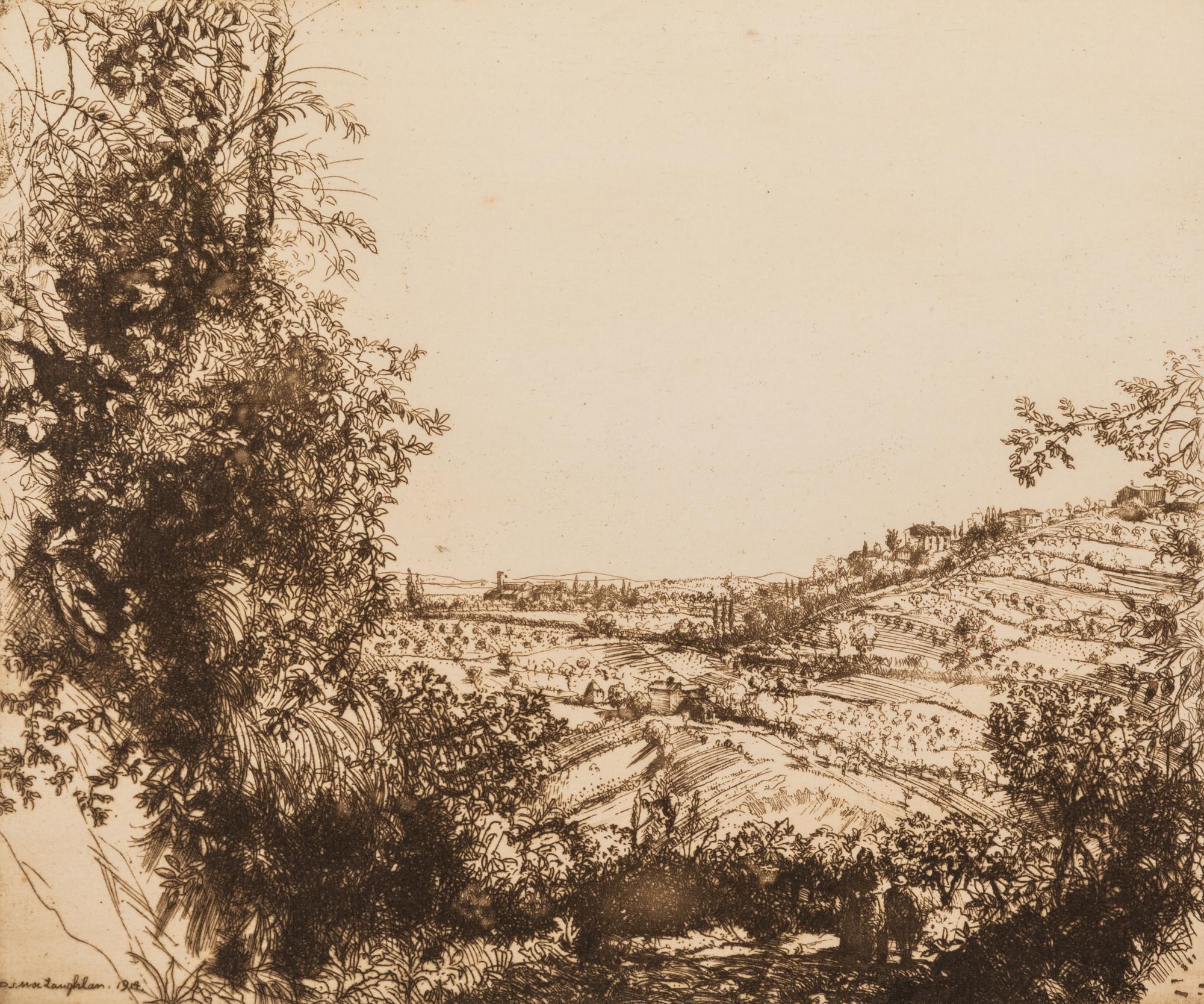 Donald Shaw MacLaughlan, (American, 1876-1938), A group of twelve works: Gwinnear Fields, Olive Groves, On the Loing, Midnight, Venice,