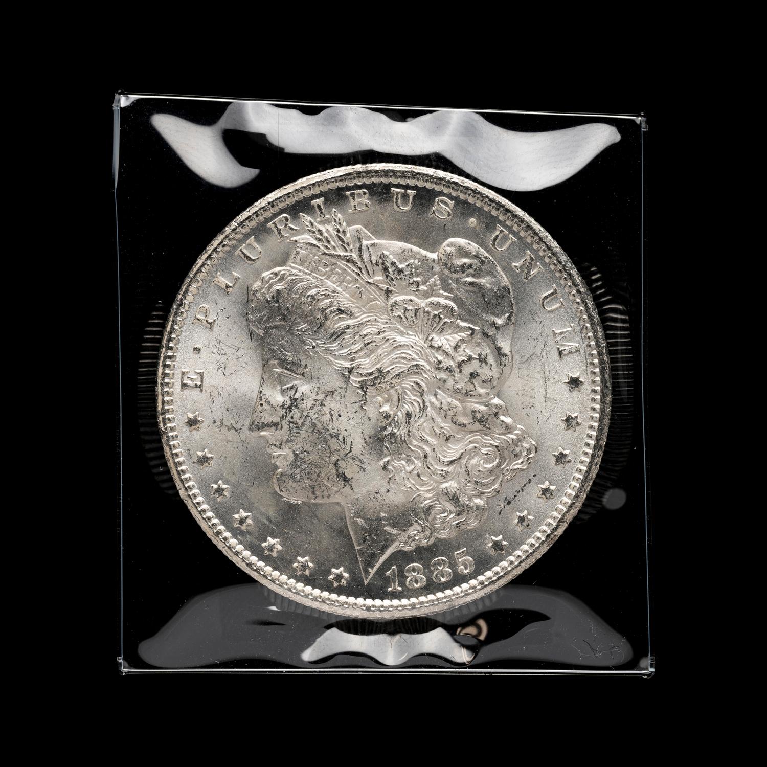 An 1885-CC Morgan $1 Coin