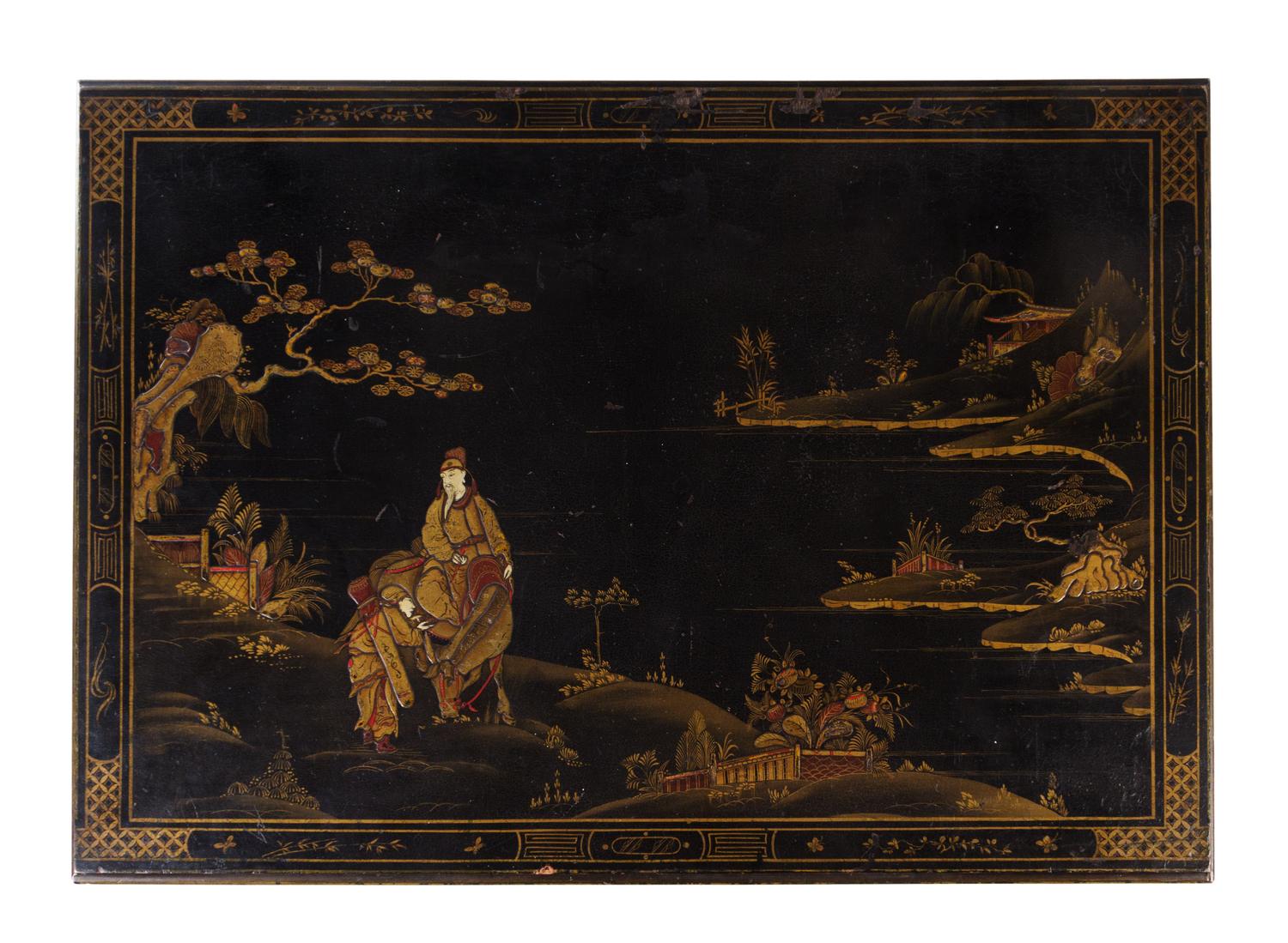 An English Black Japanned Ship's Table — 19TH CENTURY