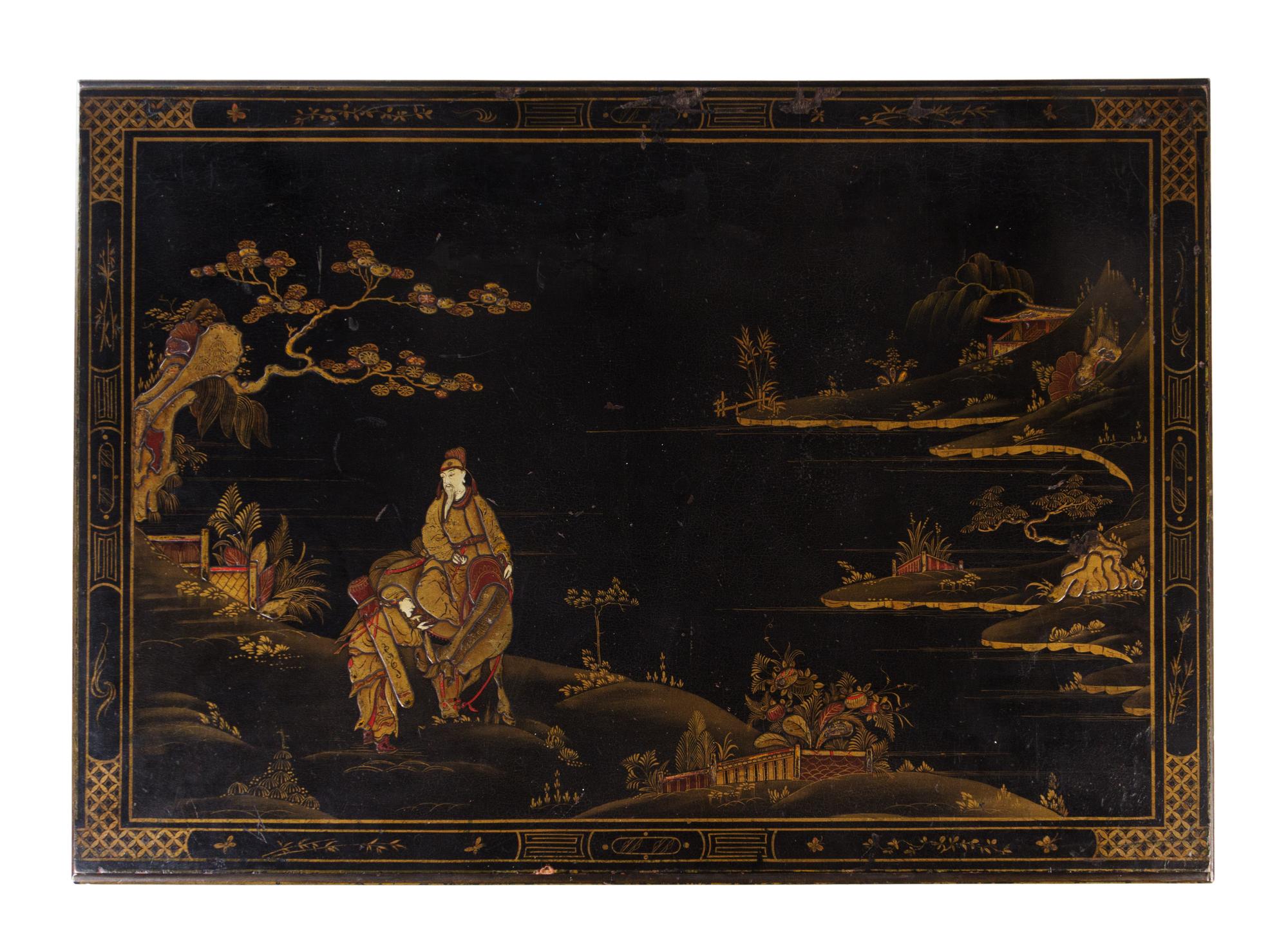 An English Black Japanned Ship's Table — 19TH CENTURY