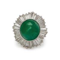 EMERALD AND DIAMOND RING