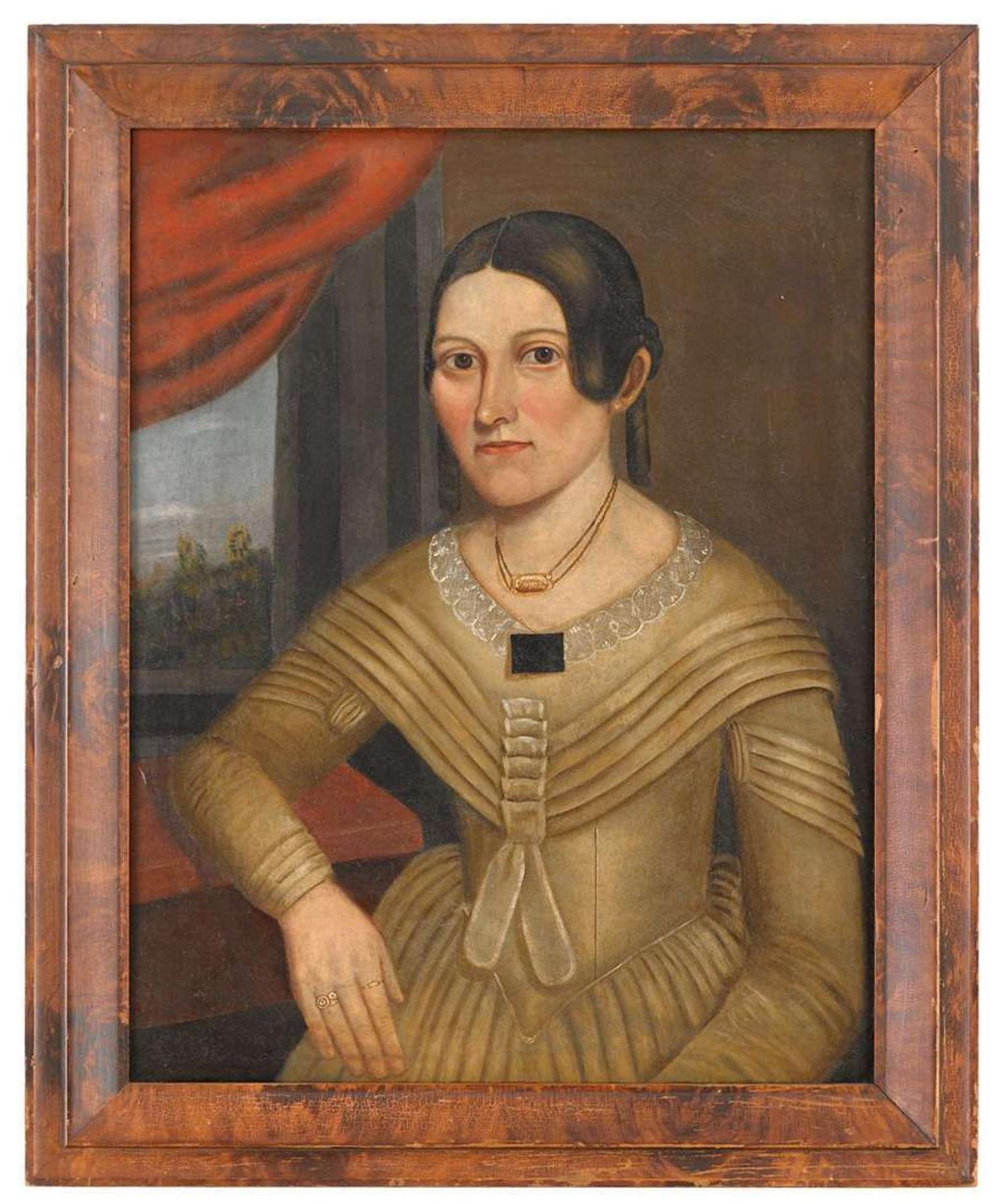 American School 19th century portrait of a lady