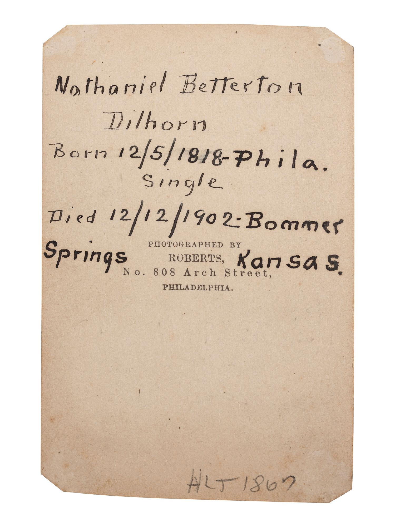 [CIVIL WAR]. Archive related to Albert Campbell Johnston and Nathaniel Dillhorn, 90th Pennsylvania Volunteers, incl. letter detailing the Battle of Cedar Mountain.