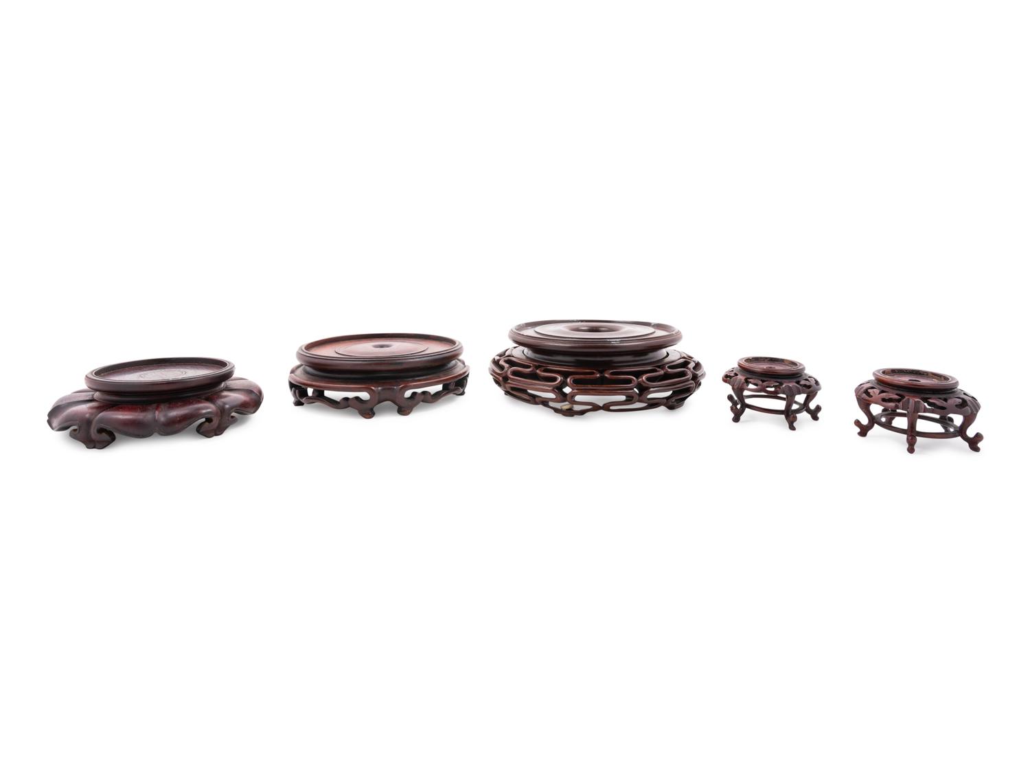 Five Chinese Hardwood Stands