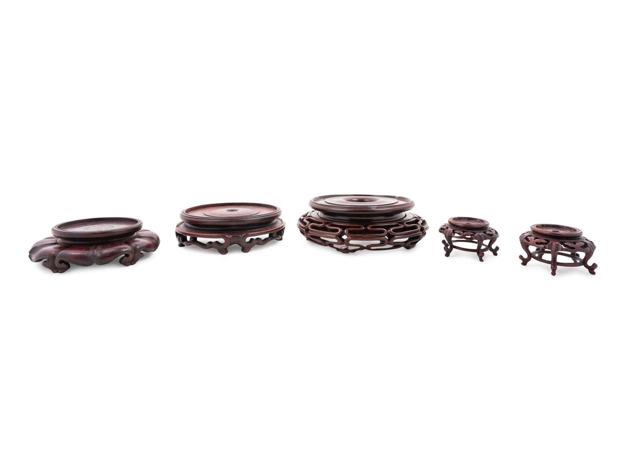 Five Chinese Hardwood Stands