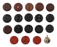 [EARLY PHOTOGRAPHY]. A group of 17 brown, black, and red "oreo" Union cases.