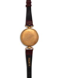 H. MOSER & CIE, 14K YELLOW GOLD AND ENAMEL WATCH