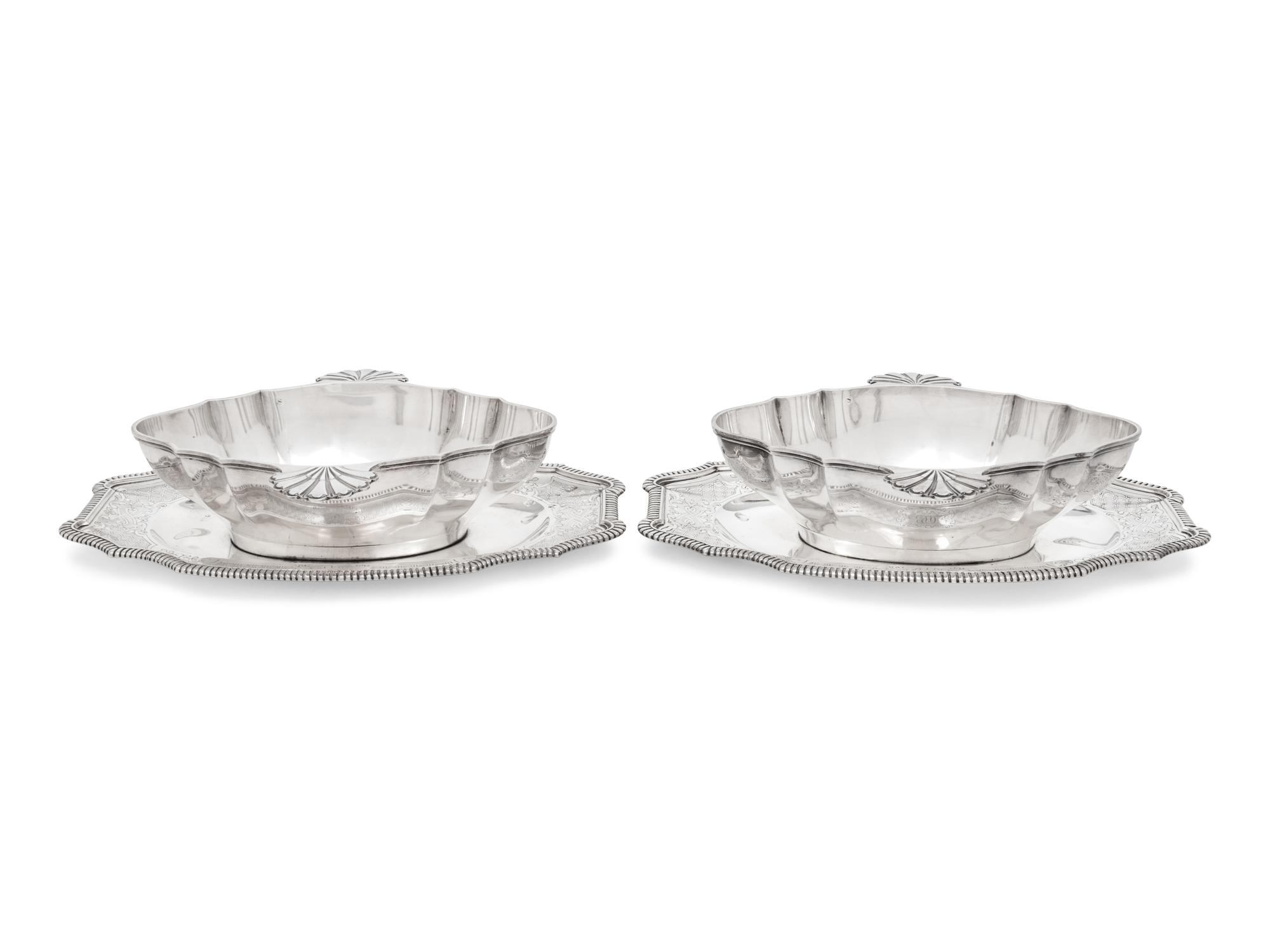 A Pair of French Silver Sauce Boats