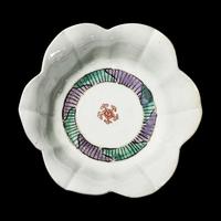 A Japanese Ko-Kutani Porcelain Foliate Dish
