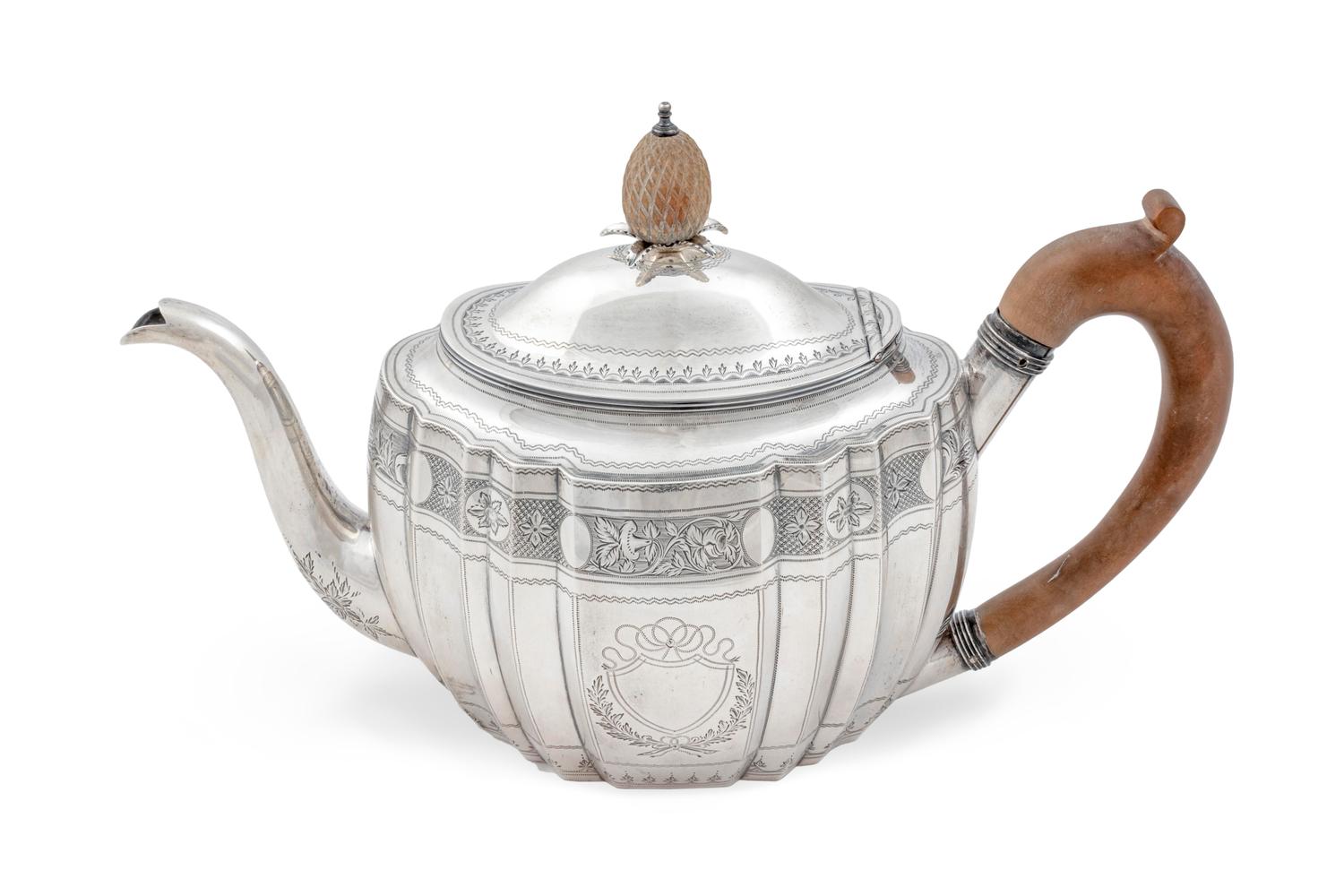 A Victorian Silver Teapot — Maker H&Co., Edinburgh, 1882