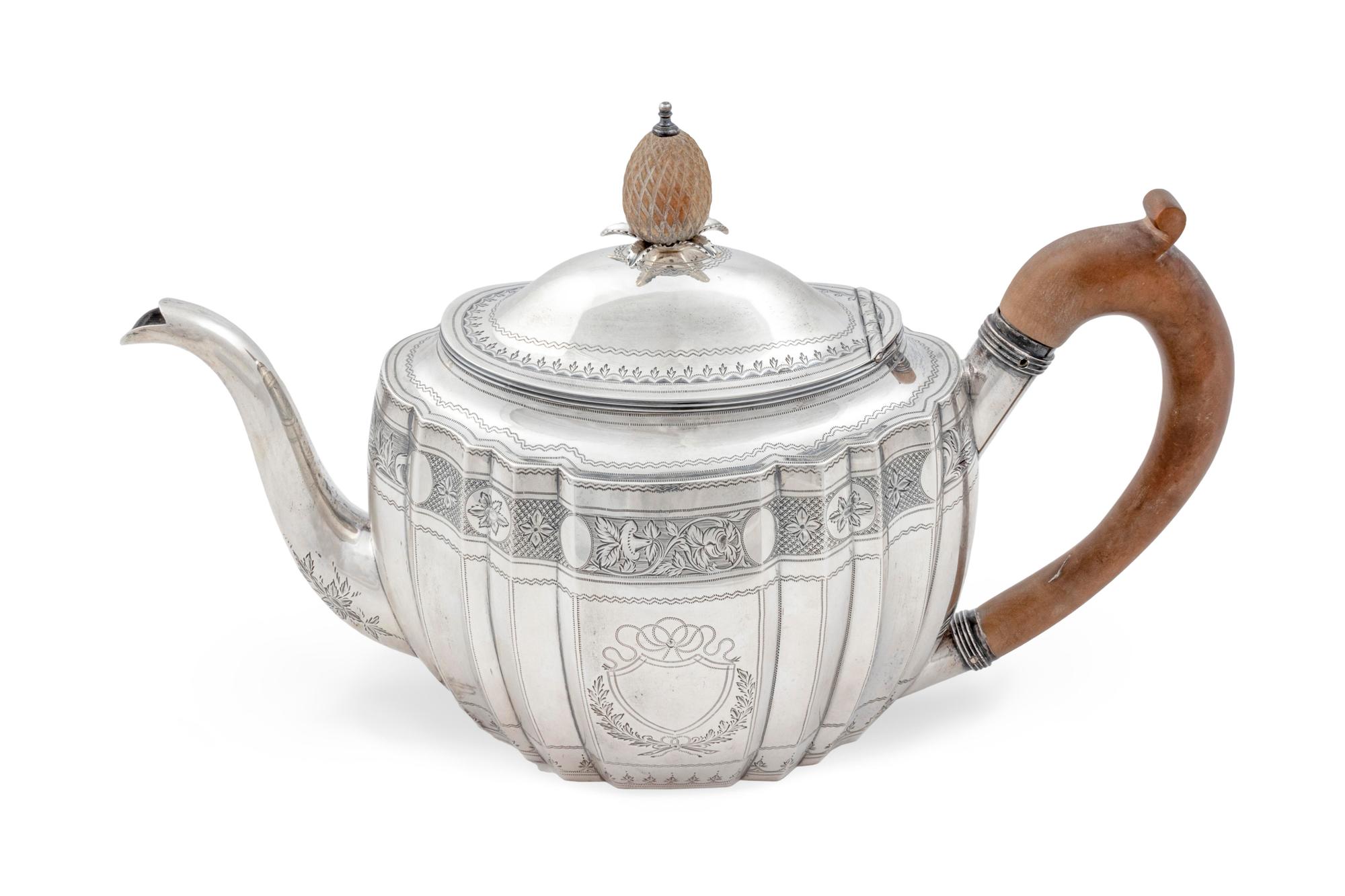 A Victorian Silver Teapot — Maker H&Co., Edinburgh, 1882