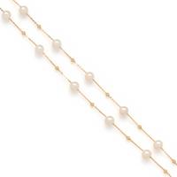 YELLOW GOLD AND CULTURED PEARL NECKLACE