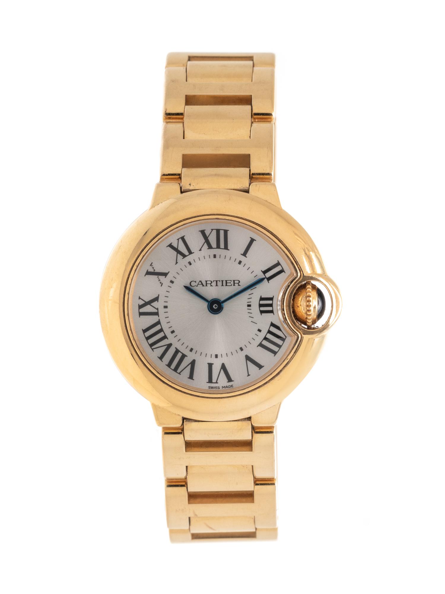 CARTIER, REF. 3006 18K YELLOW GOLD 'BALLON BLEU' WRISTWATCH