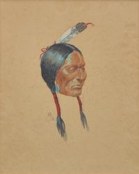 Olaf Wieghorst (1899-1988), A Portrait of a Native American