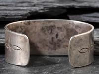 Navajo Ingot and Turquoise Cuff Bracelet