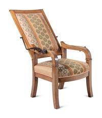 A Directoire Walnut Adjustable Armchair
