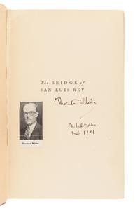 WILDER, Thornton (1897-1975). The Bridge of San Luis Rey. New York: Albert and Charles Boni, 1927.