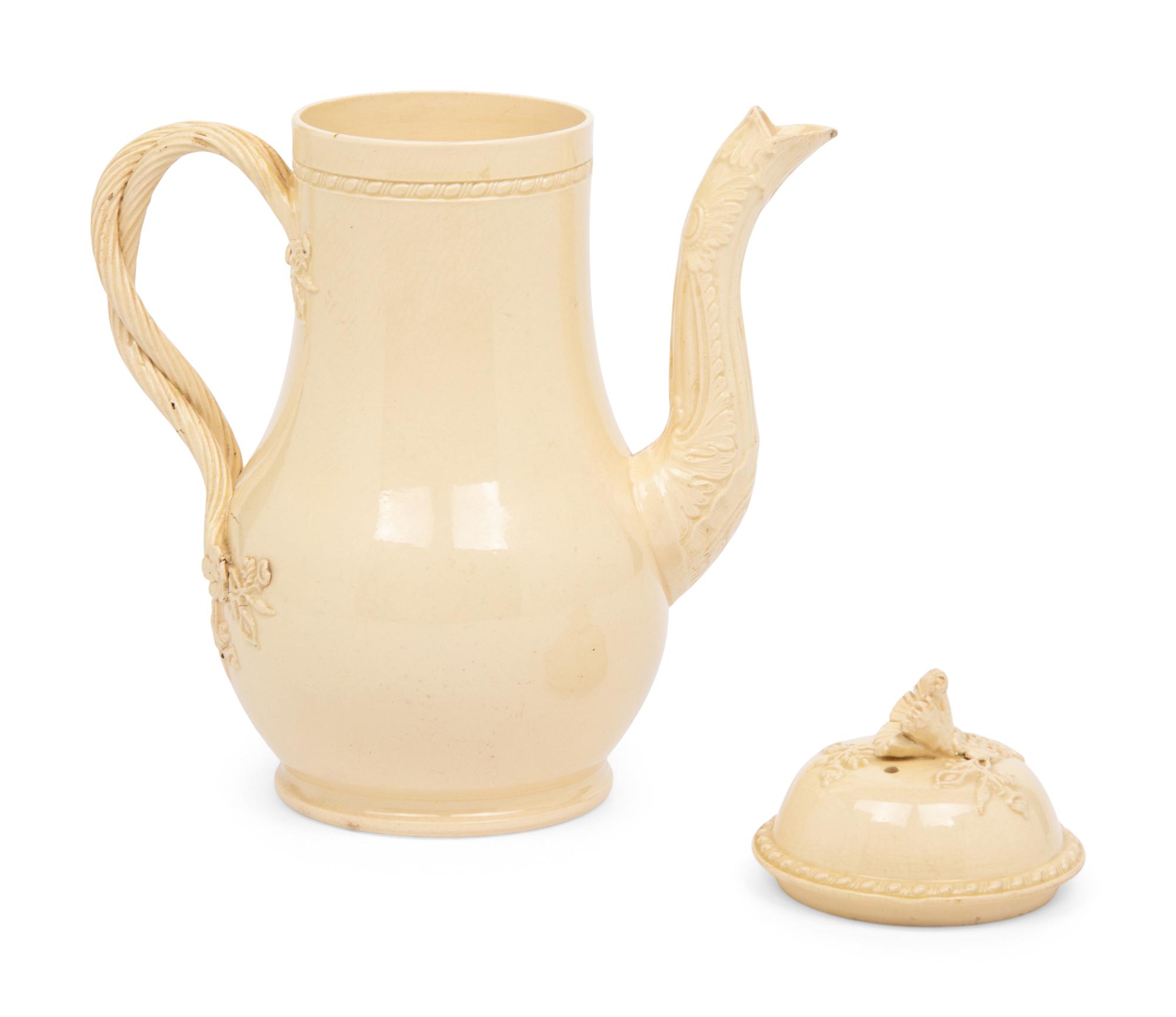 An English Creamware Coffee Pot