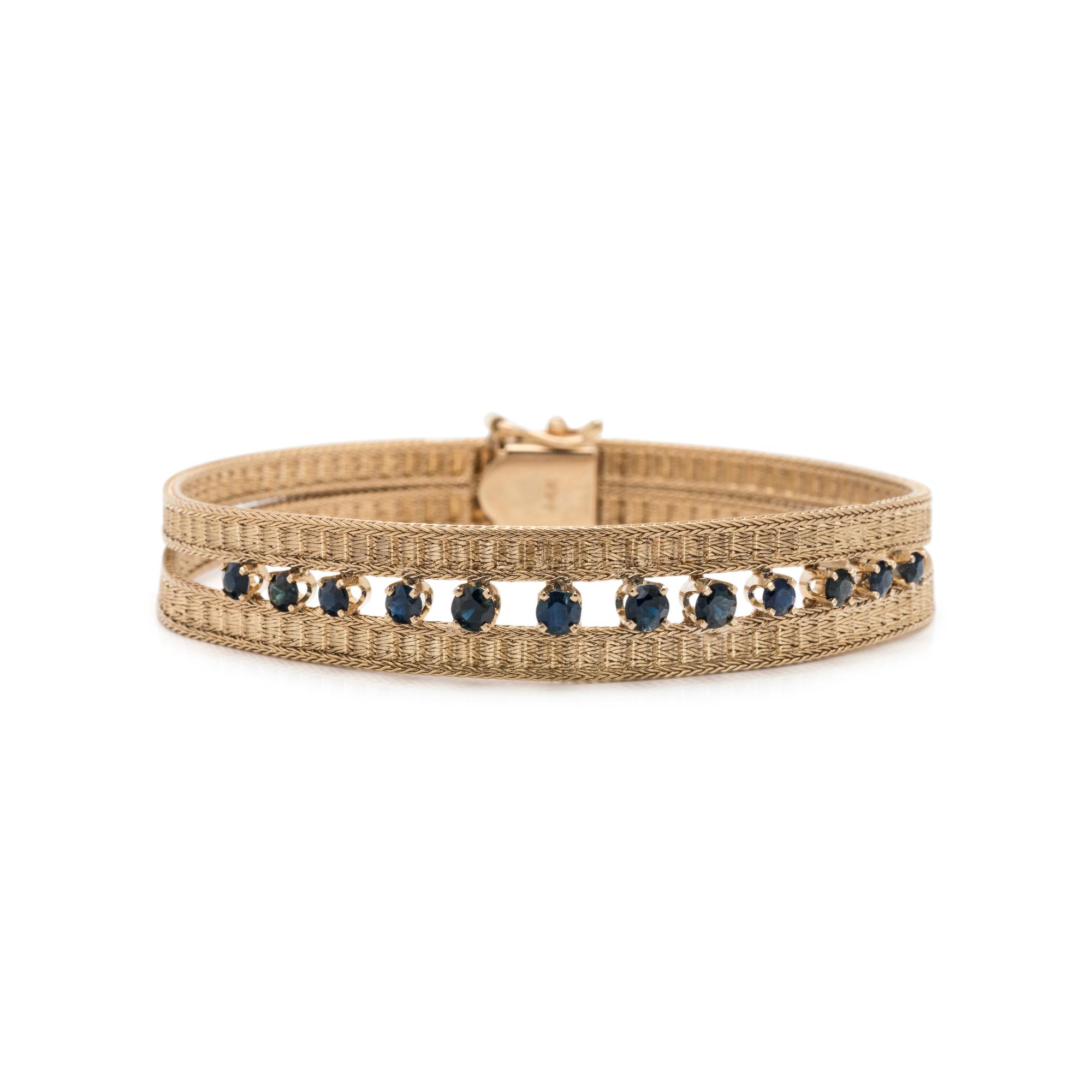 YELLOW GOLD AND SAPPHIRE BRACELET