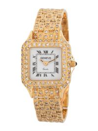 14K YELLOW GOLD AND DIAMOND WRISTWATCH