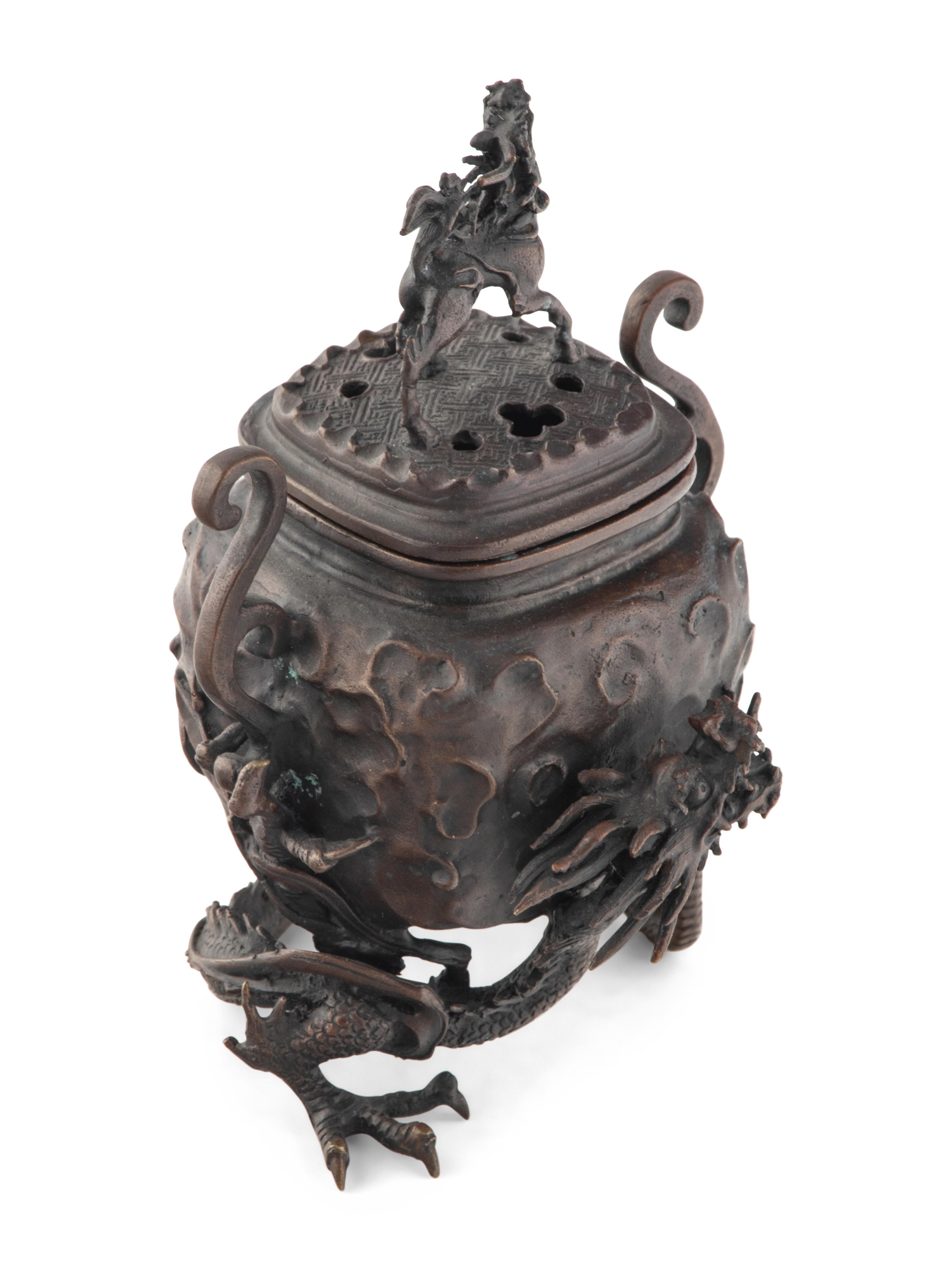 A Japanese Bronze Incense Burner