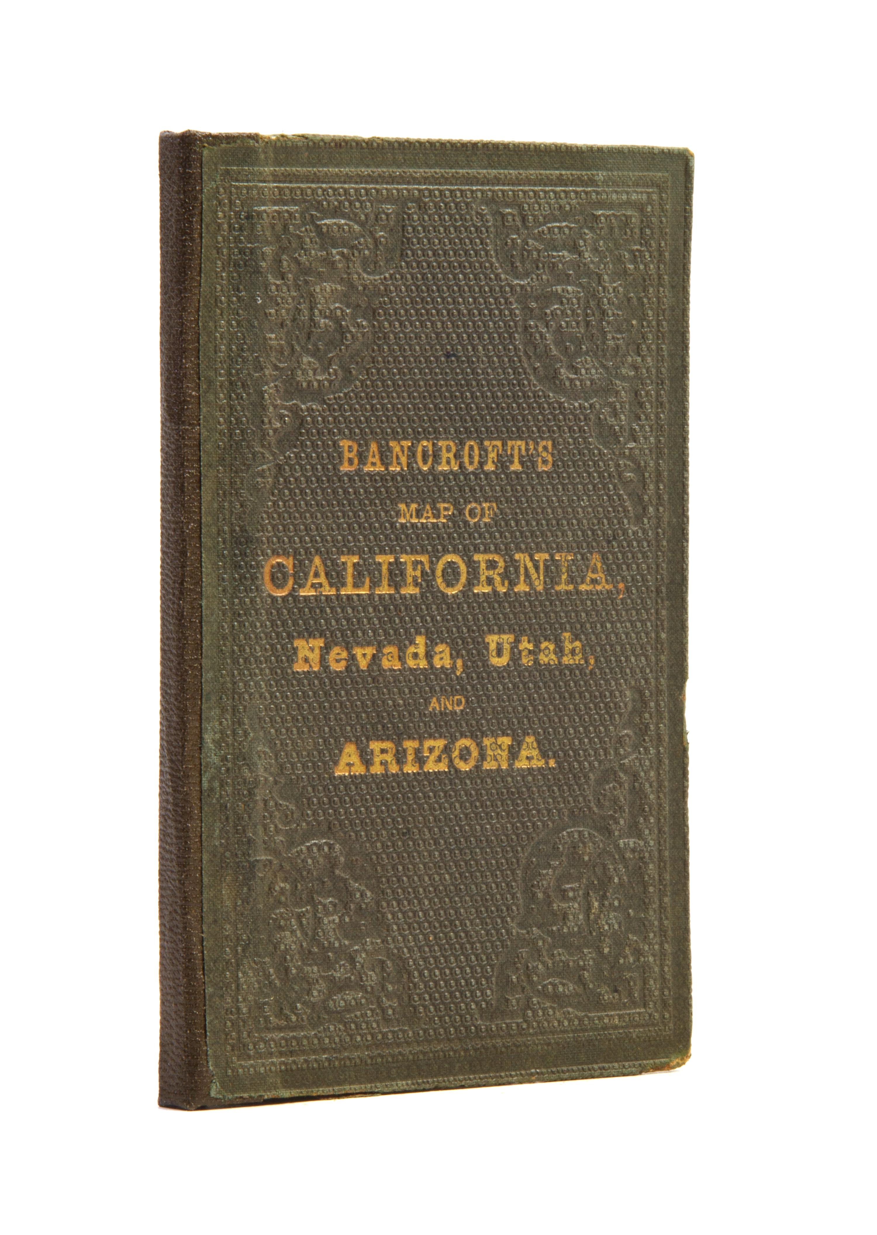 (MAP) Bancroft's Map of California, Nevada, Utah and Arizona. San Francisco, 1864. Fold-out lithographed pocket map.