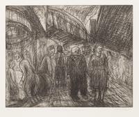Leon Kossoff, (British, b. 1926), Outside Kilburn Underground, 1983