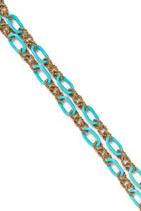 A Miriam Haskell Gold Link Necklace, 30".
