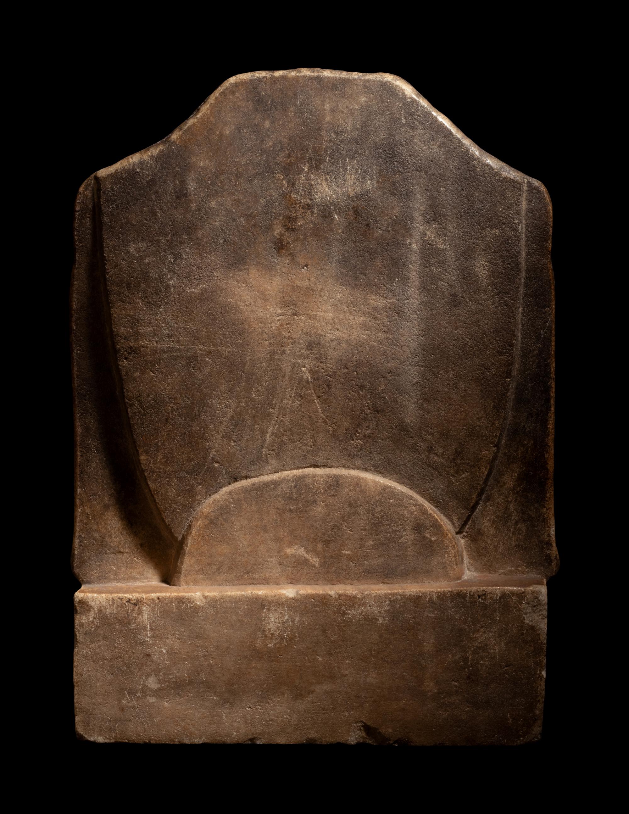A Chinese Carved Stone 'Buddhist' Stele 北齊風格 白石雙觀音像