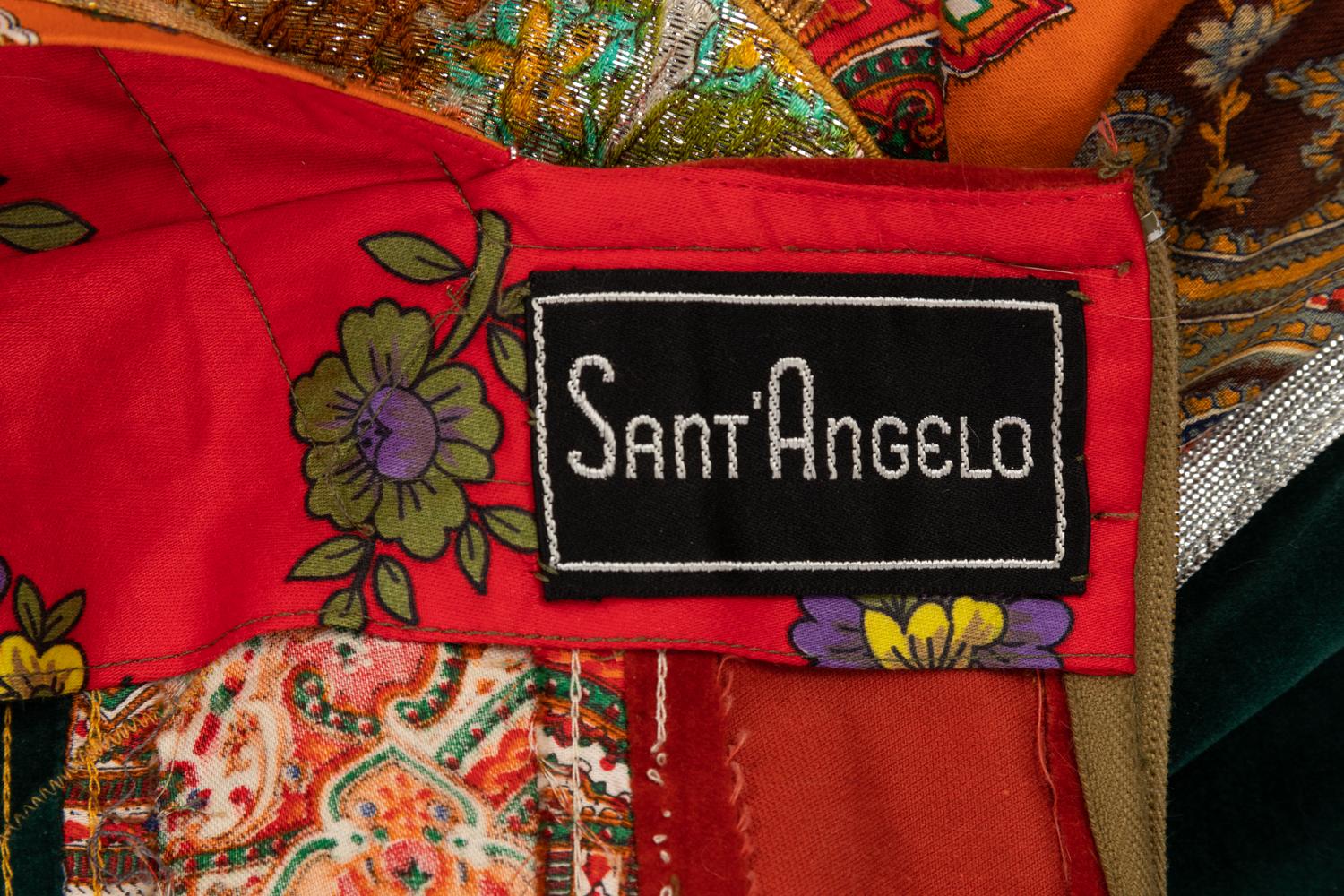 Sant Angelo Patchwork Klimt Bohemian Dress, 1969