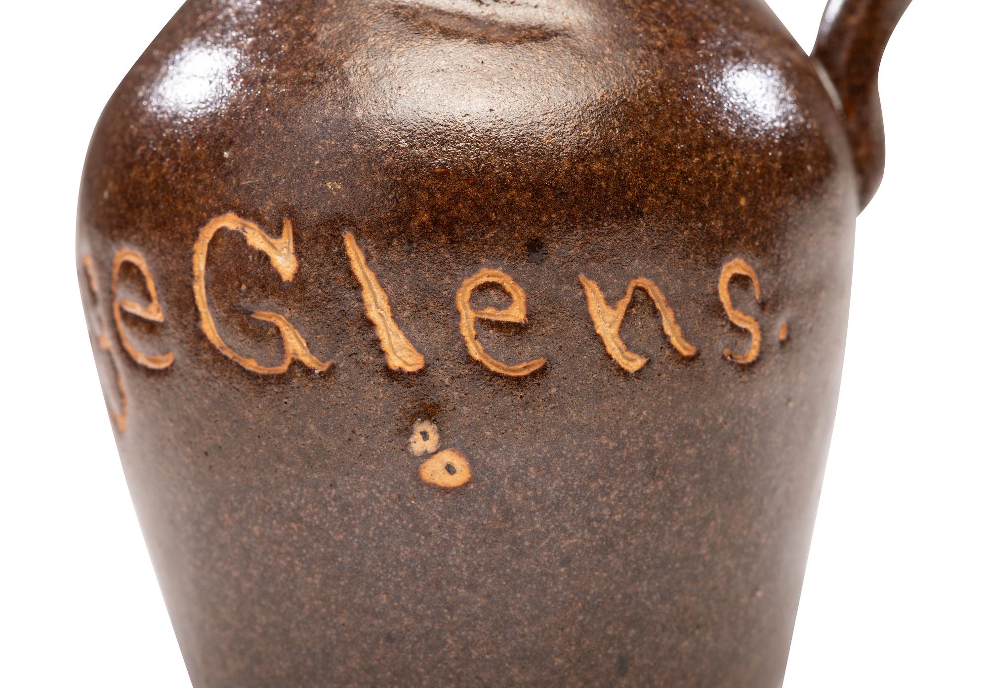 Six Fair and Amusement Park Souvenir Slip-Glazed Miniature Stoneware Vessels