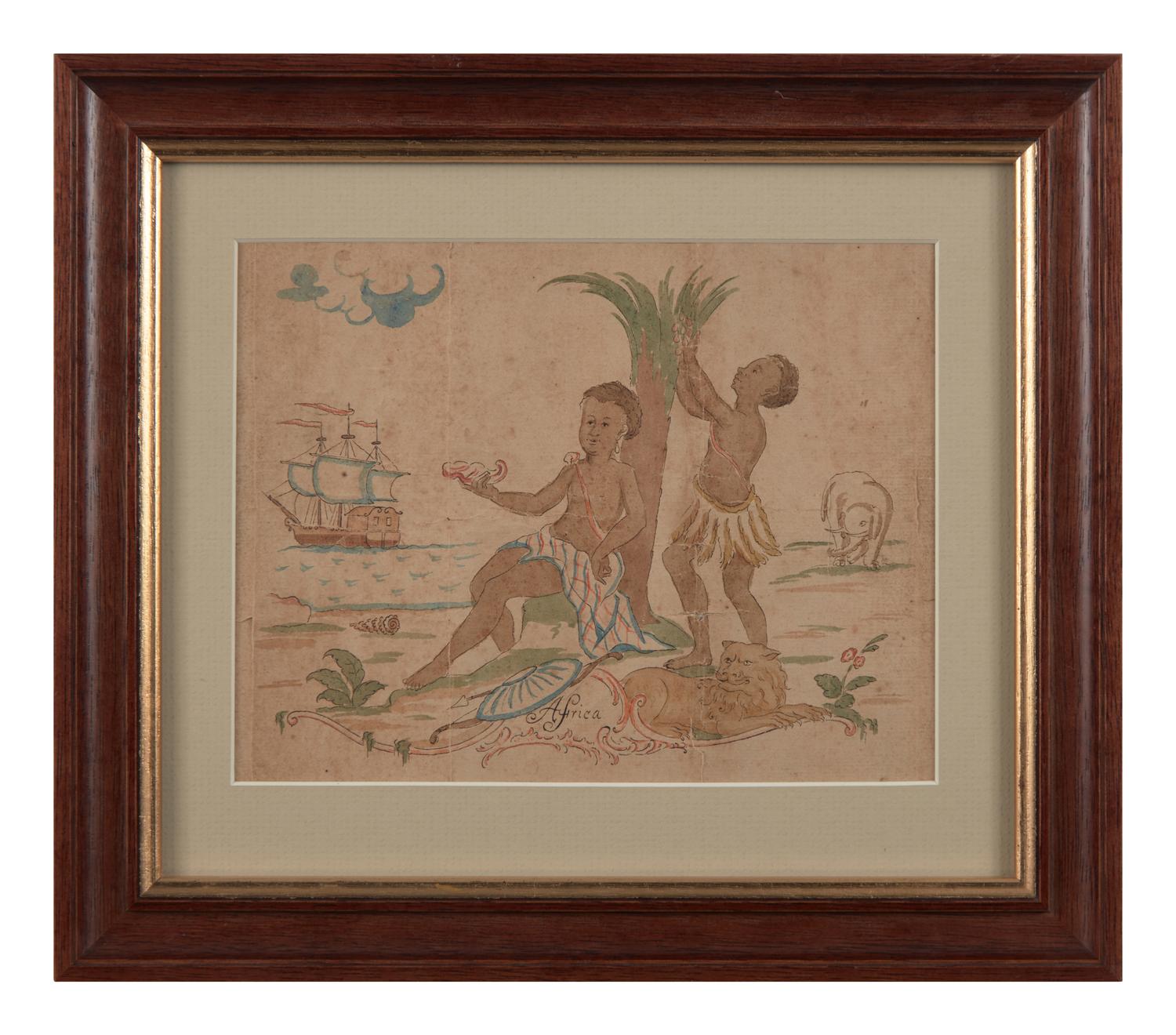 Anglo-American School 18th / 19th Century, The Mariner's Compafs and Allegory of Africa