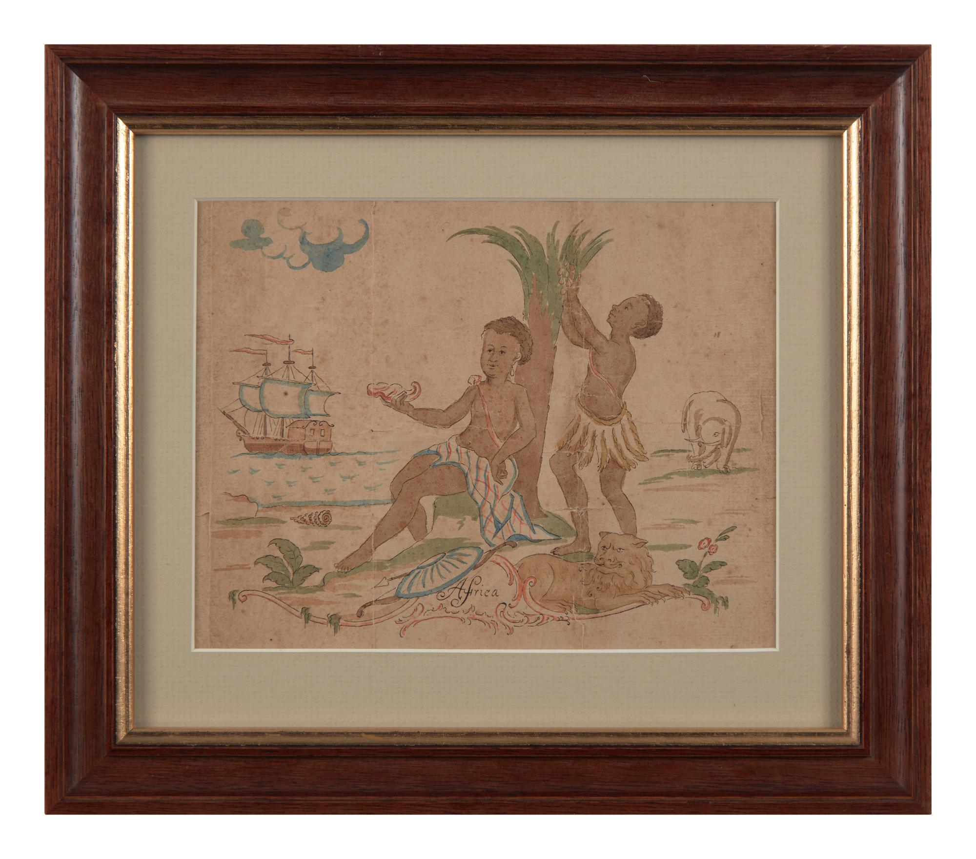 Anglo-American School 18th / 19th Century, The Mariner's Compafs and Allegory of Africa